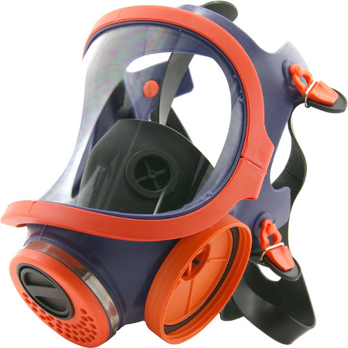 Μάσκα προστασίας πλήρους προσώπου με δύο φίλτρα ενεργού άνθρακα